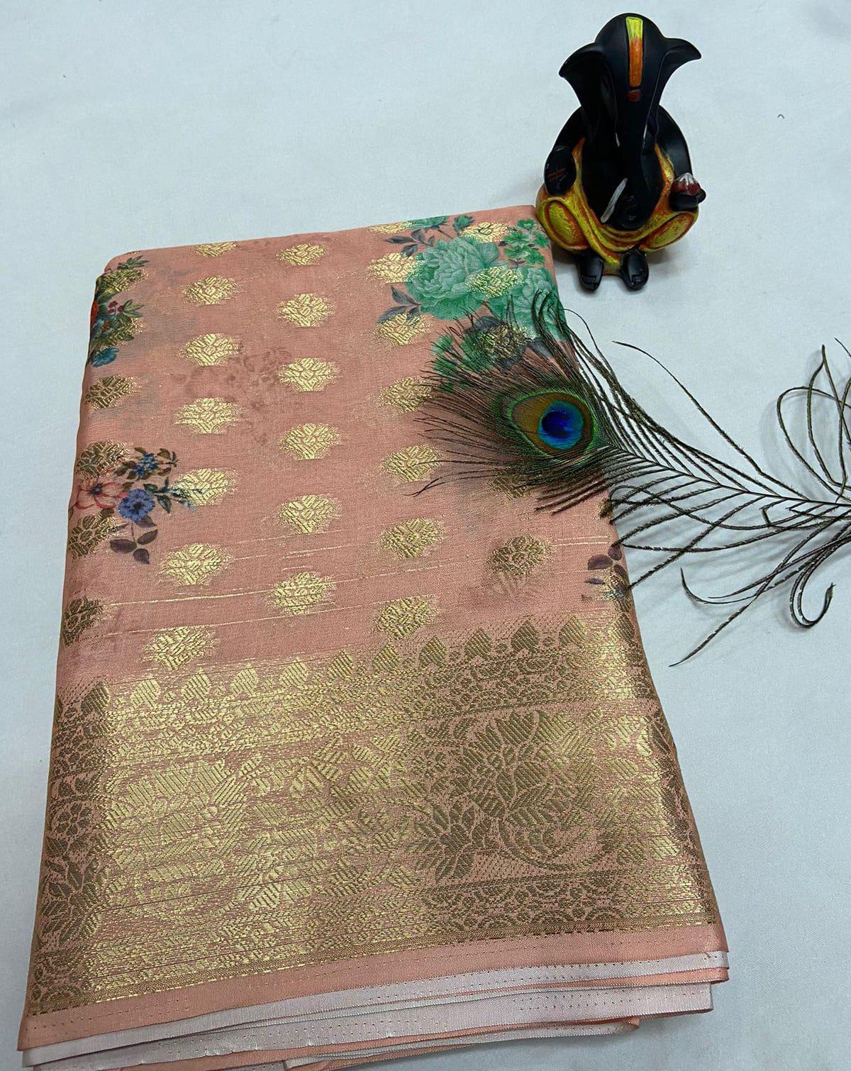 Elegant Crepe Georgette Printed Saree – Perfect for Any Occasion