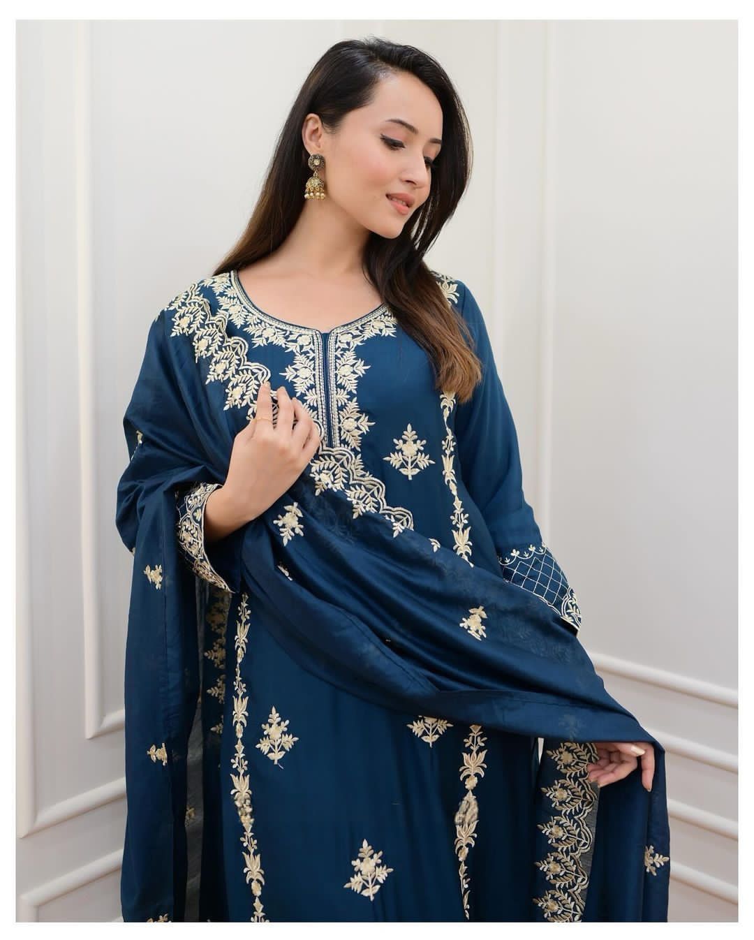 blue kurta set