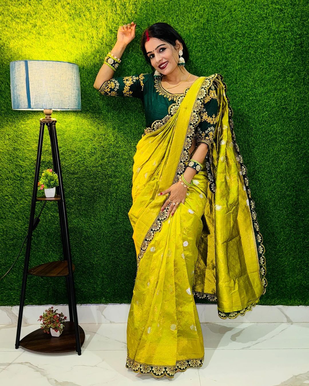 embroidery saree with blouse