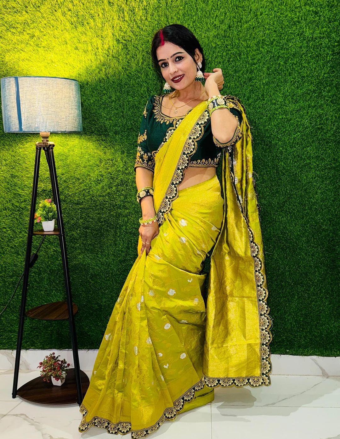 beautiful ambroidery silk sare for women