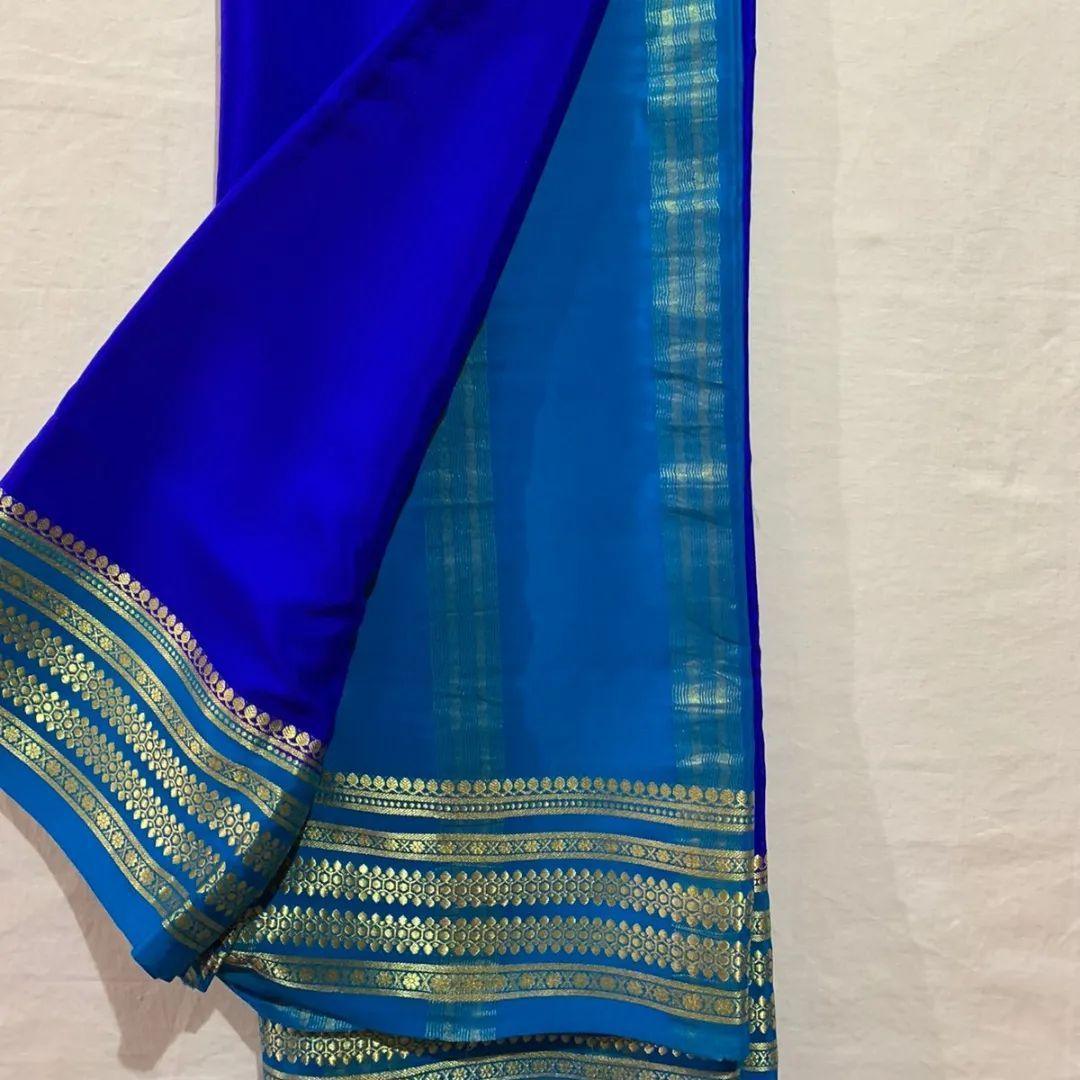 Sunrise to Sunset: Mysore Silk in Dual-Tone Elegance