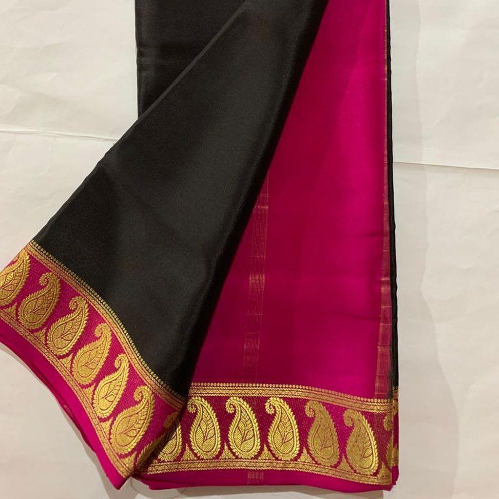 Color Symphony: Mysore Silk with Dual-Shade Borders
