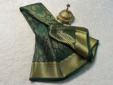 Green Pure Brocade Mysore Silk sarees