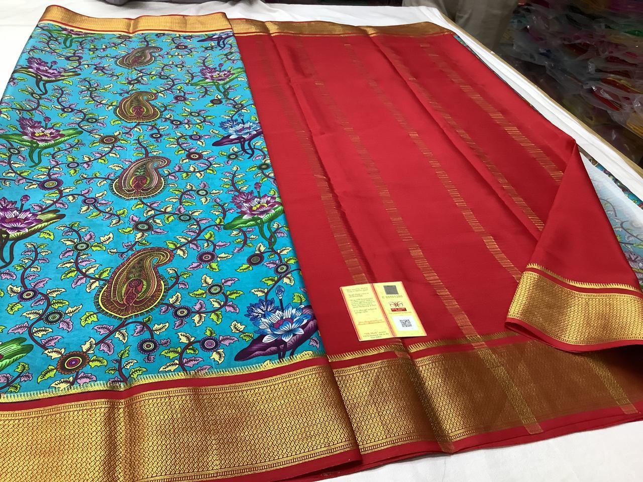 Premium Mysore Printed Crepe Silk Sarees with Traditional Charm for Weddings & Festive Wear