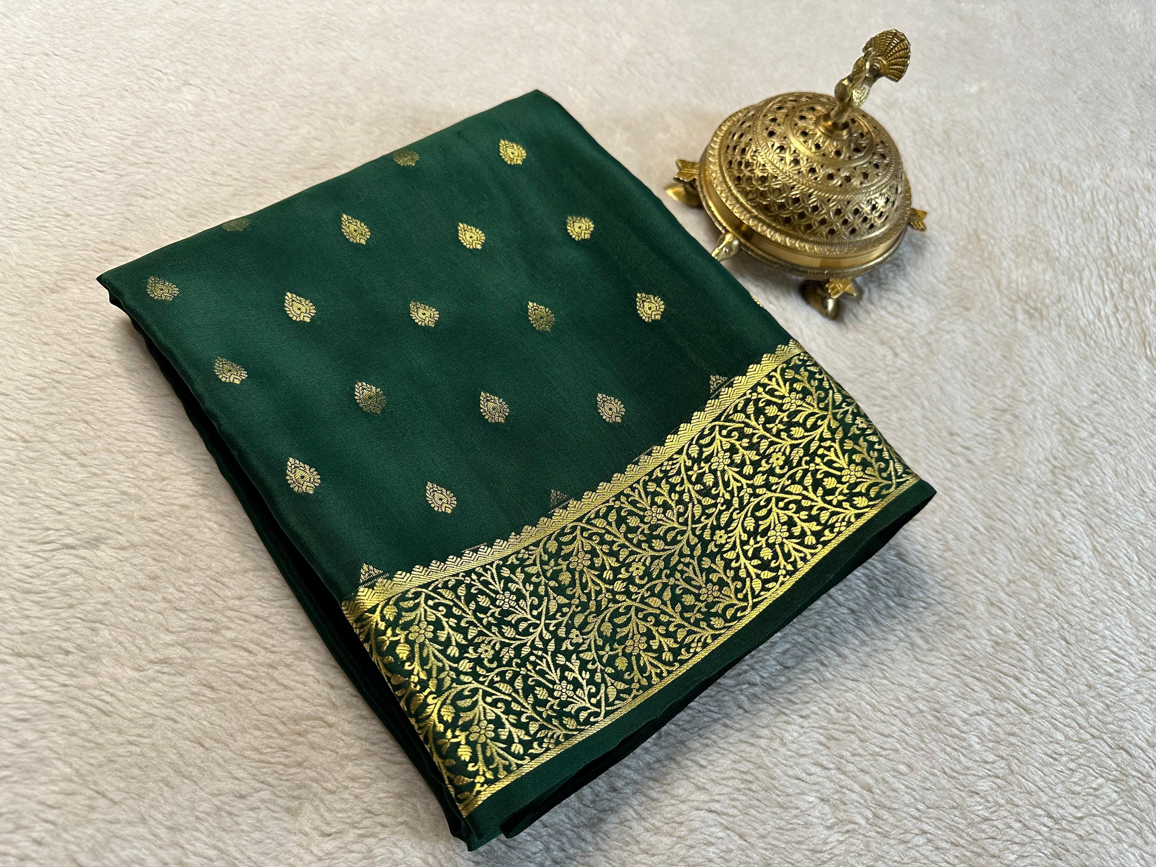 Premium Exclusive Collection: Pure Brocade Mysore Silk Sarees for Weddings & Festive Wear