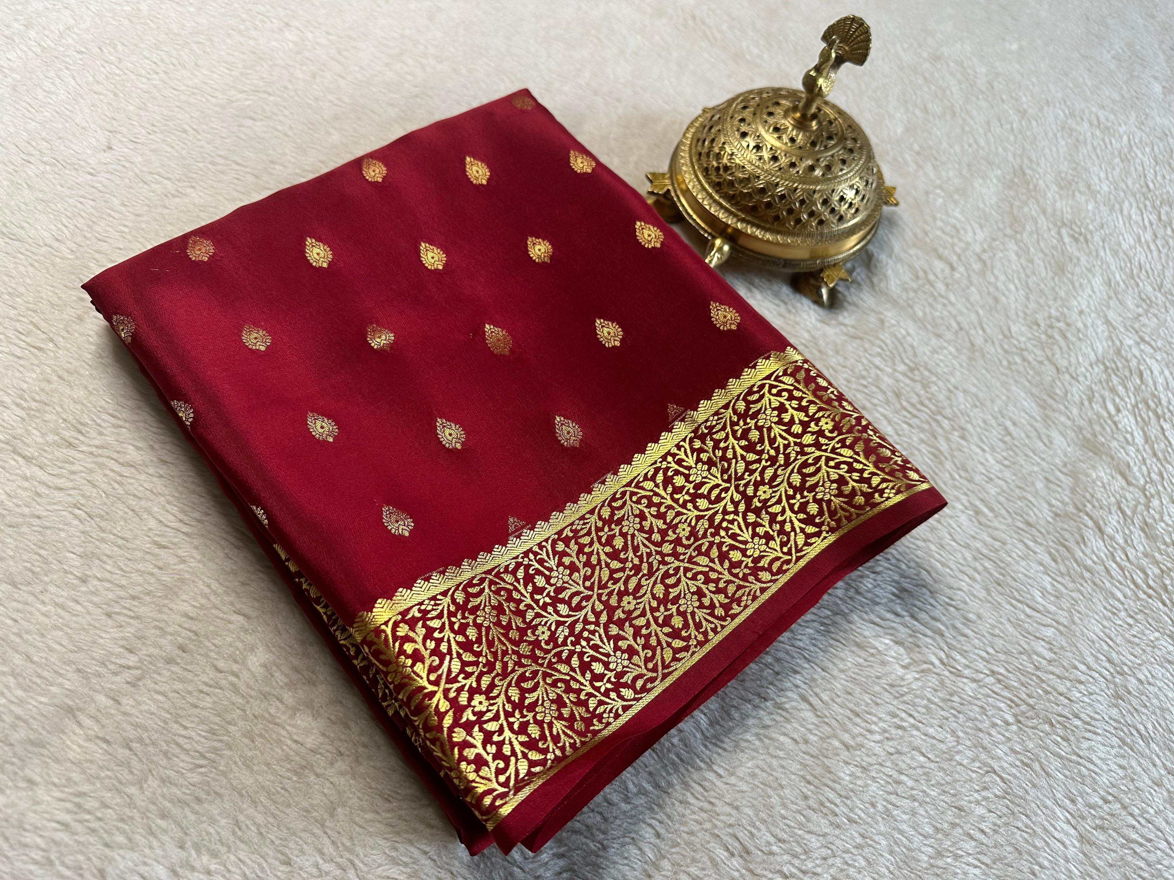 Premium Your Wardrobe Upgrade: Pure Brocade Mysore Silk Available Now for Weddings & Festive Wear