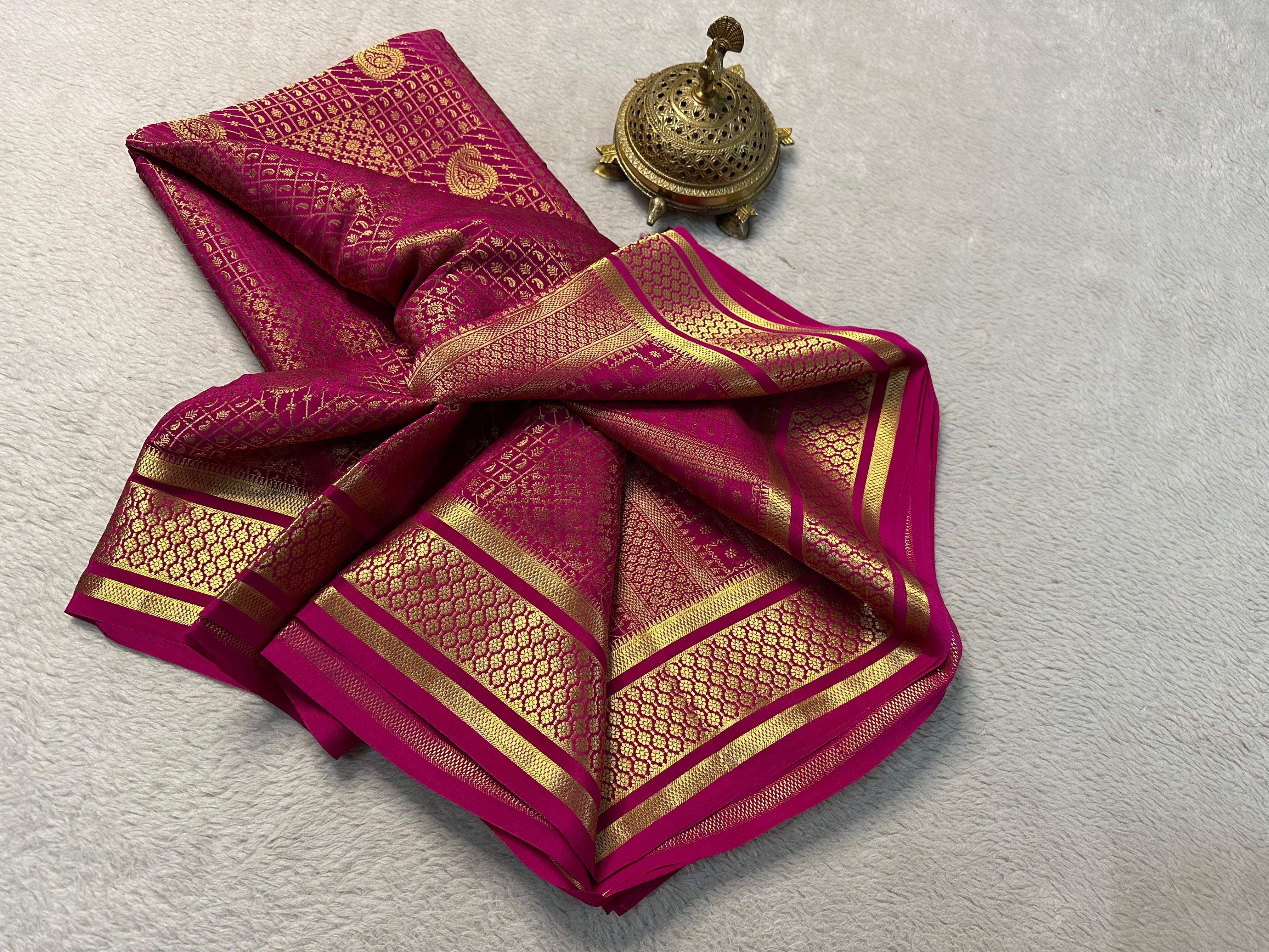 Mysore Majesty: Exclusive Bridal Brocade Silk Sarees Collection
