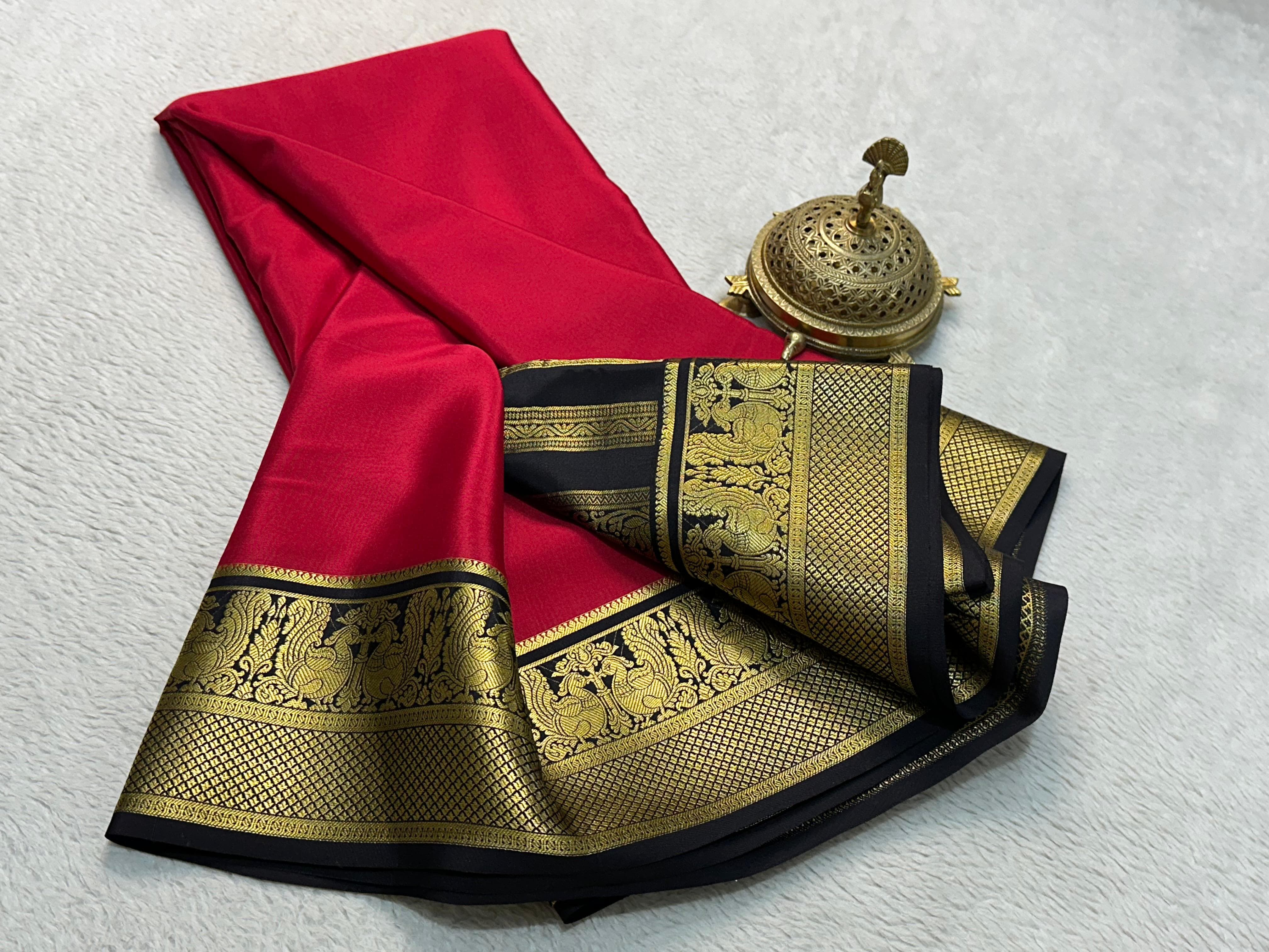 Grace the Occasion with Our Enchanting Rich Peacock Border Sarees