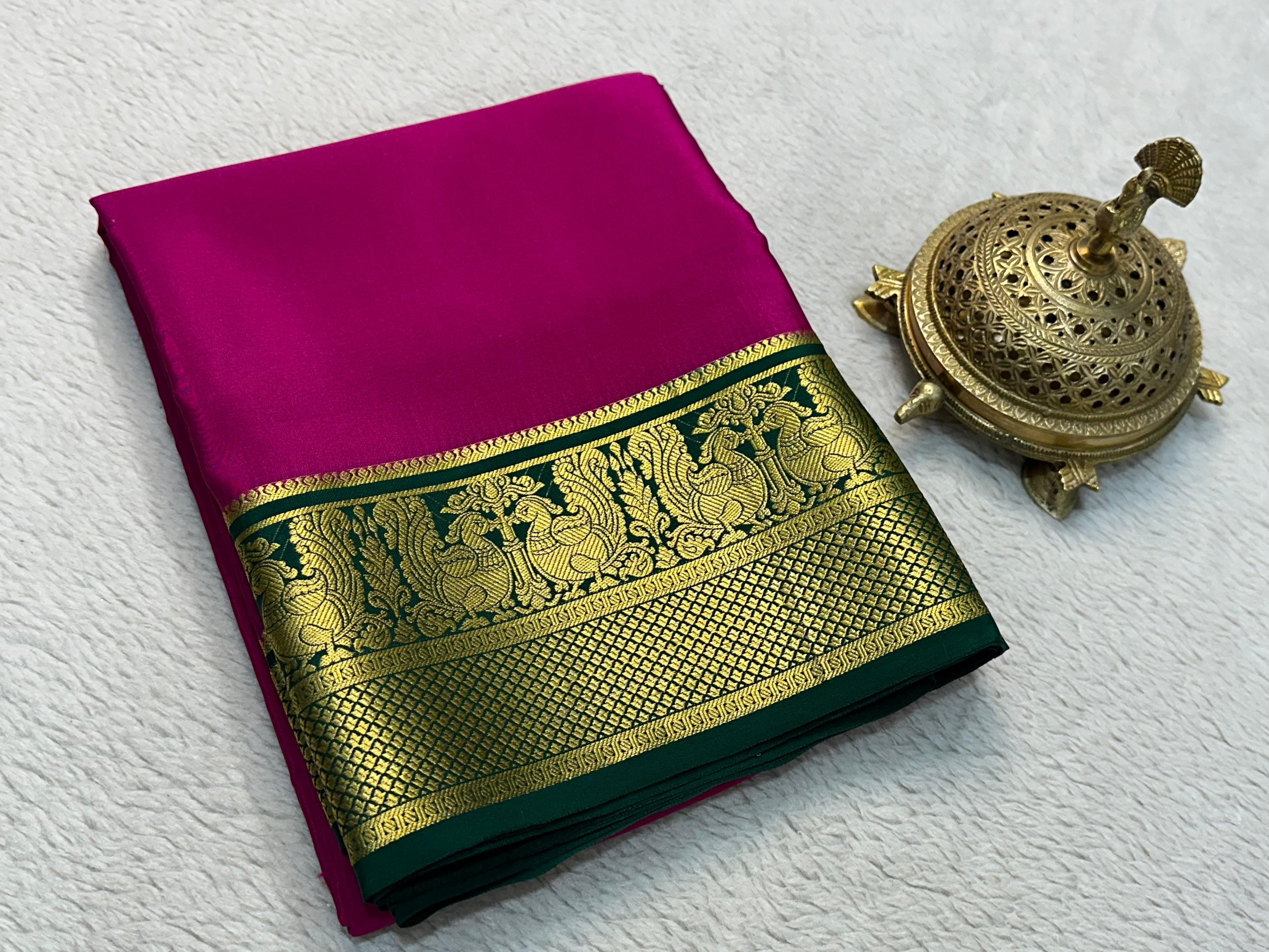 Grace the Occasion with Our Enchanting Rich Peacock Border Sarees