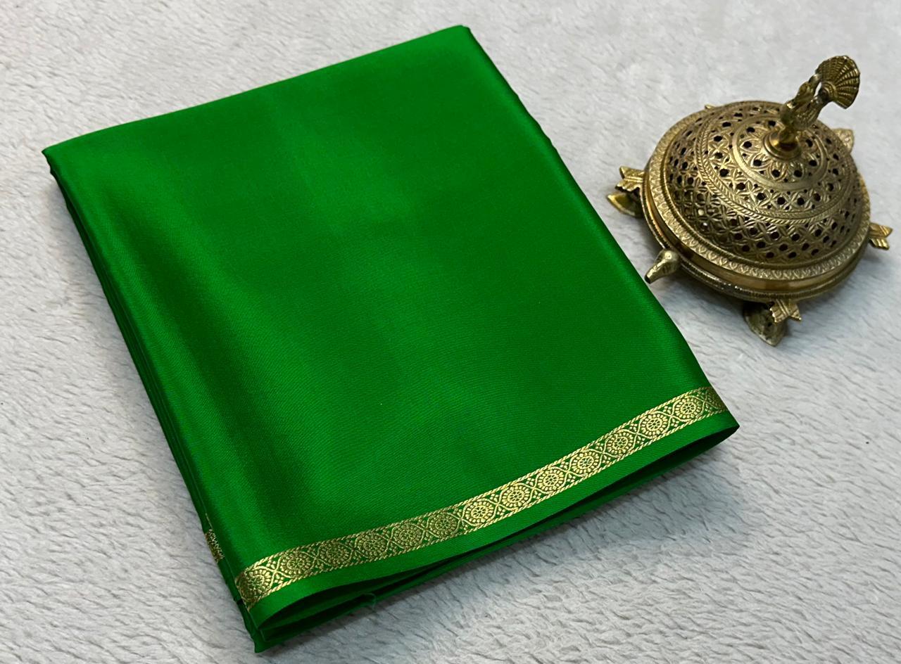 Sartorial Sophistication: Line Pallu Sarees with Petite Borders in Vibrant Solids