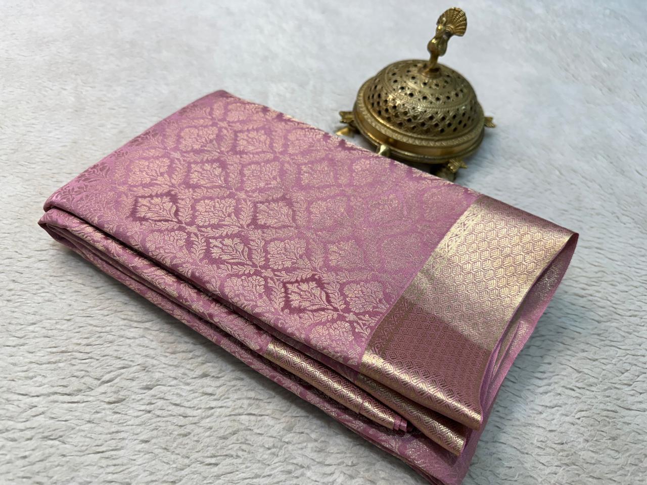 New Design Bridal Wear Silk Saree in Brocade Weave – Glamour Meets Grace