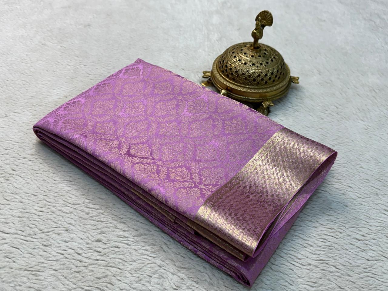 New Design Bridal Wear Silk Saree in Brocade Weave – Glamour Meets Grace