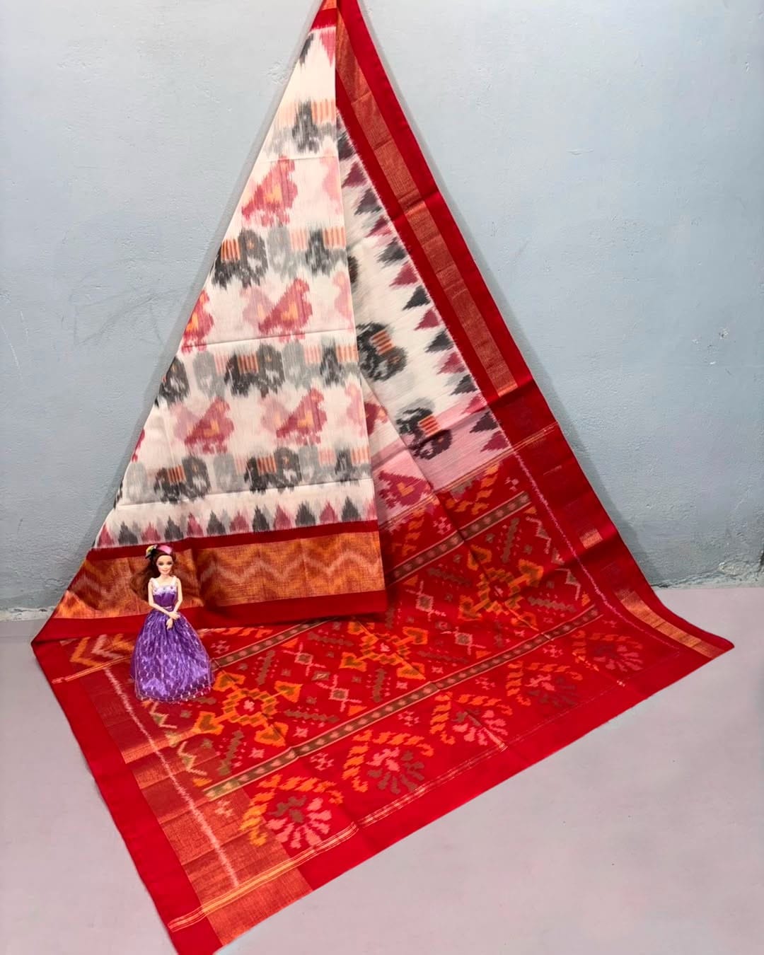 Pochampalli designer printed and dolla silk fabric sarees
