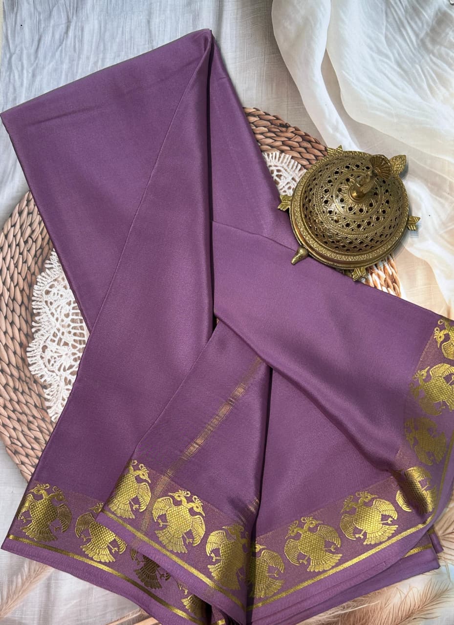 Crepe silk sarees with zari border