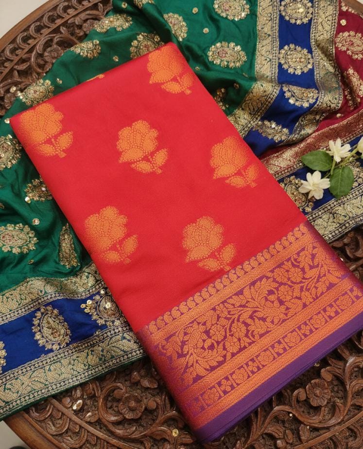Anjali South Cotton Saree with Elegant Woven Border