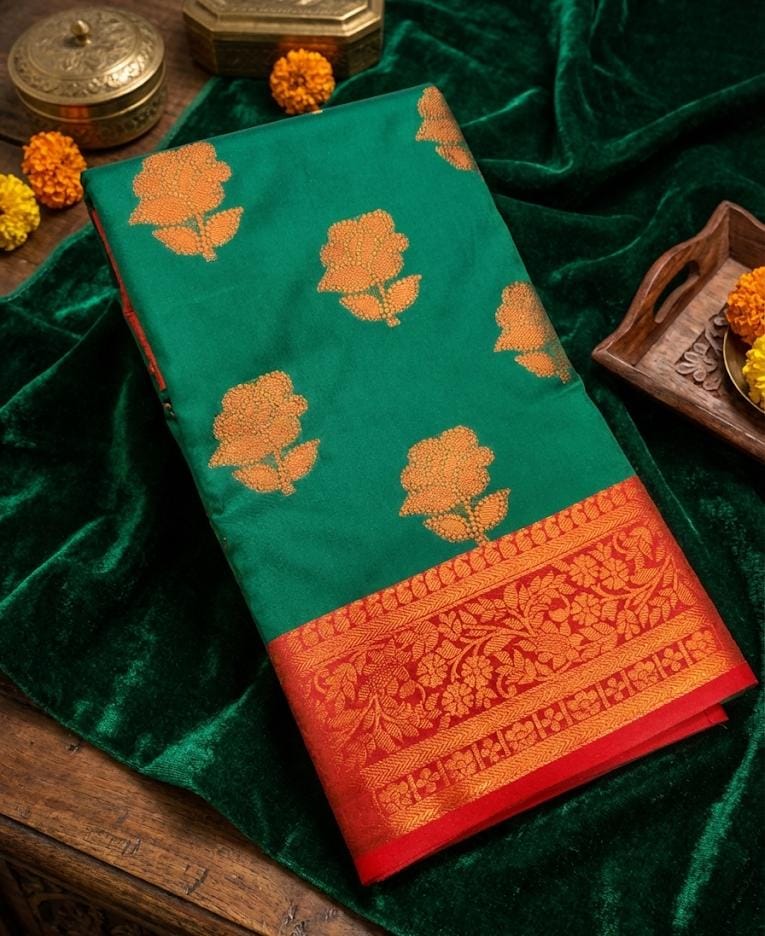 Anjali South Cotton Saree with Elegant Woven Border
