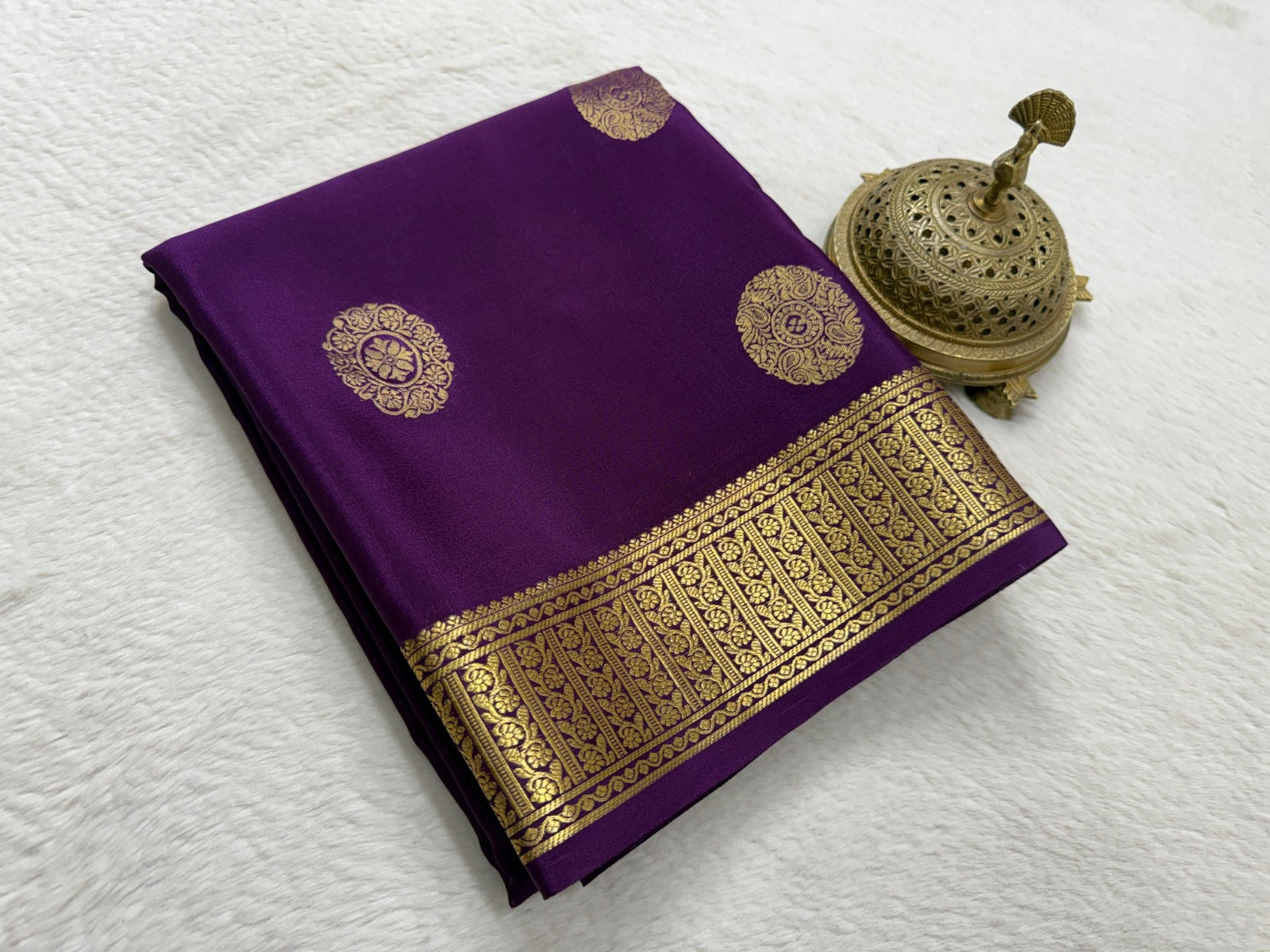 Elegant Designer Purple Silk Saree for Festive & Party Wear