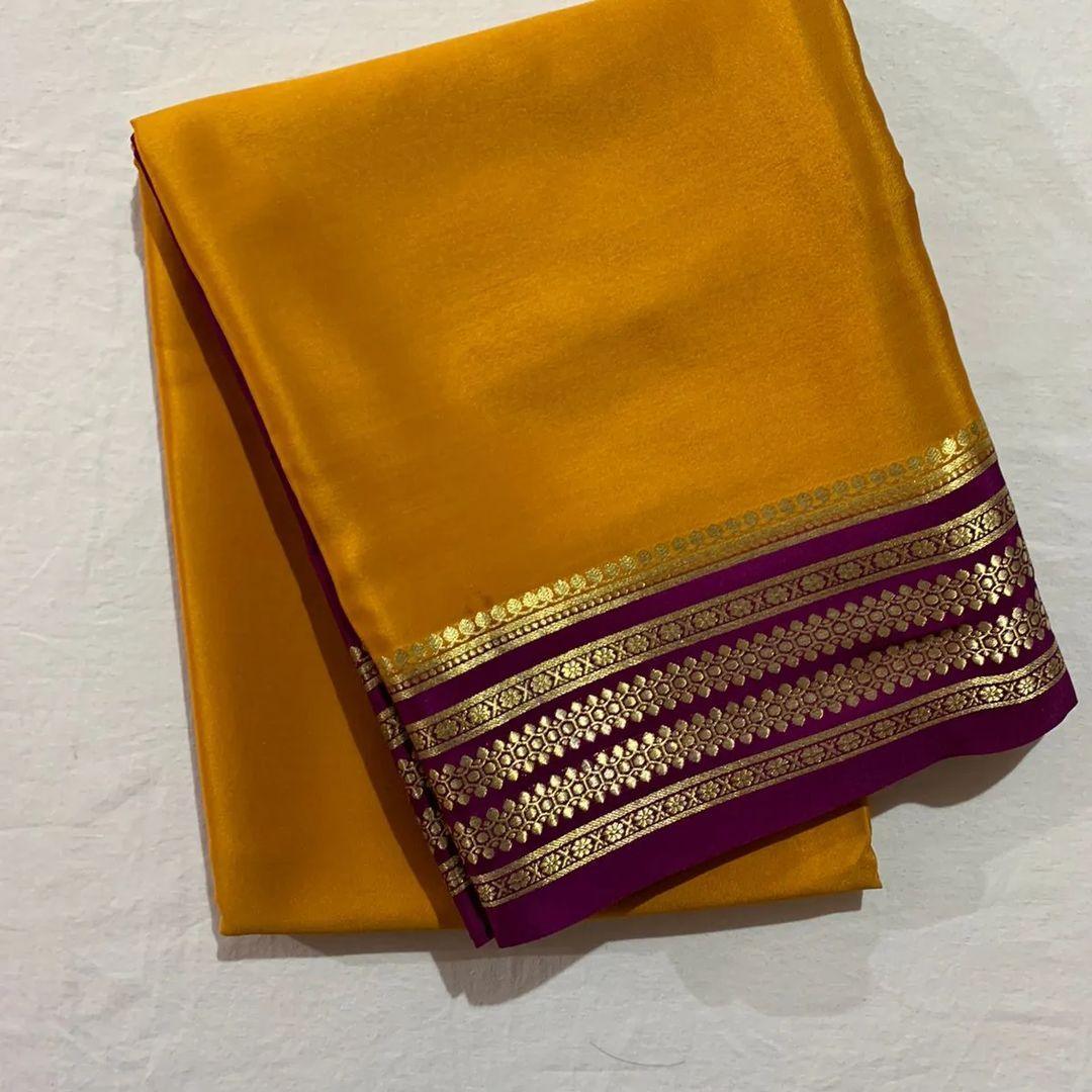 Premium Weave of Wonders: Pure Silk Saree with Intricate Borders for Weddings & Festive Wear