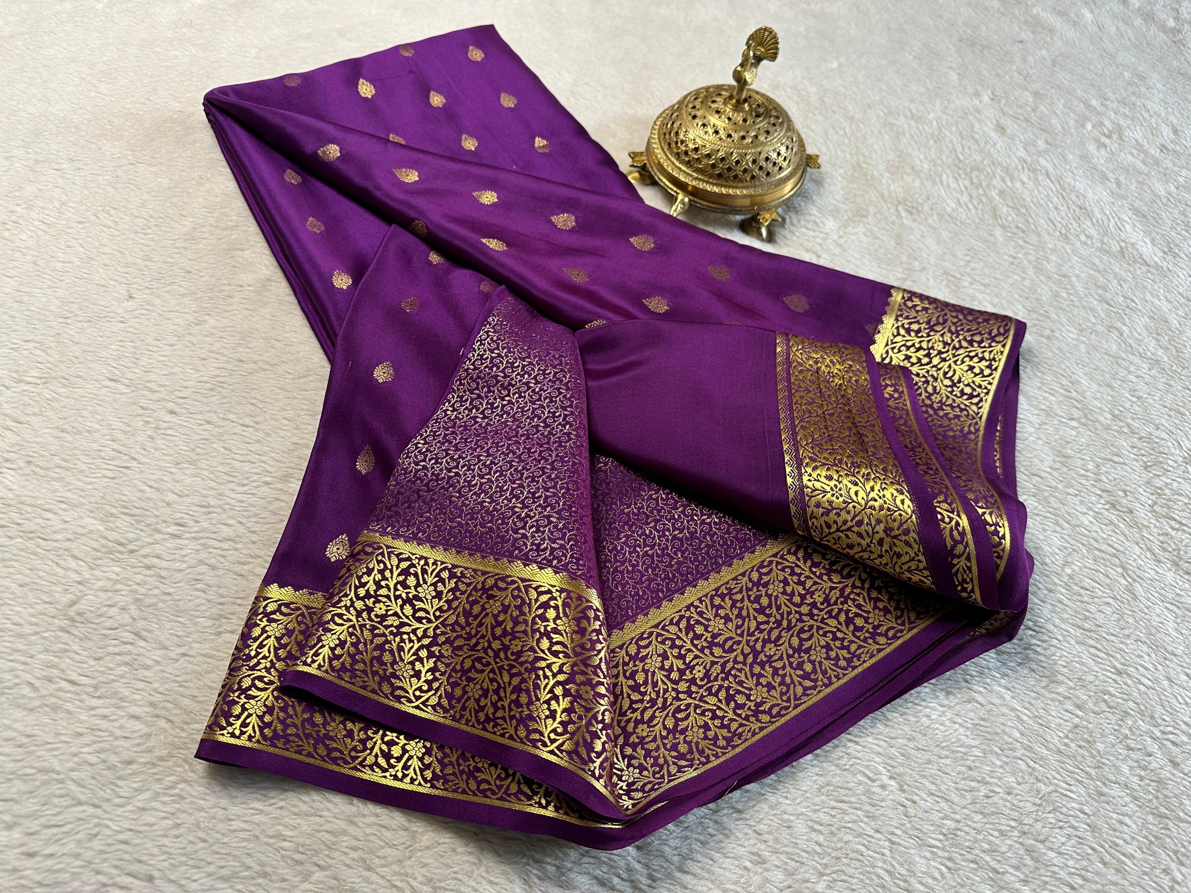 Your Wardrobe Upgrade: Pure Brocade Mysore Silk Available Now
