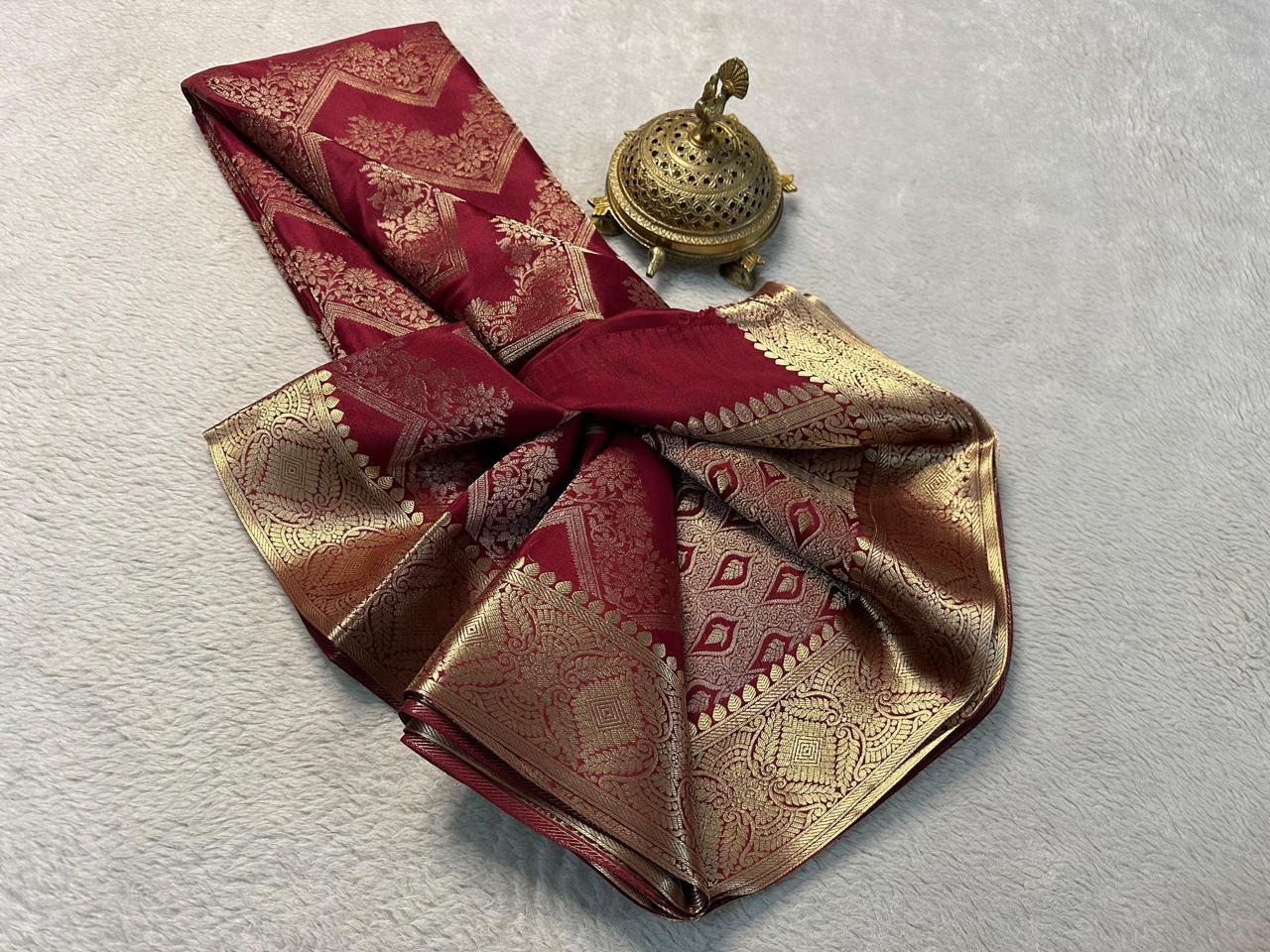 Premium The Royal Brocade Silk Saree Elegance for Weddings & Festive Wear