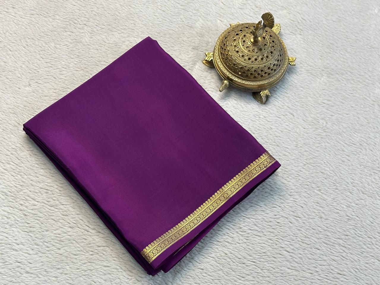 Bold & Beautiful: Mysore Silk Crepe Sarees in Solid Colors