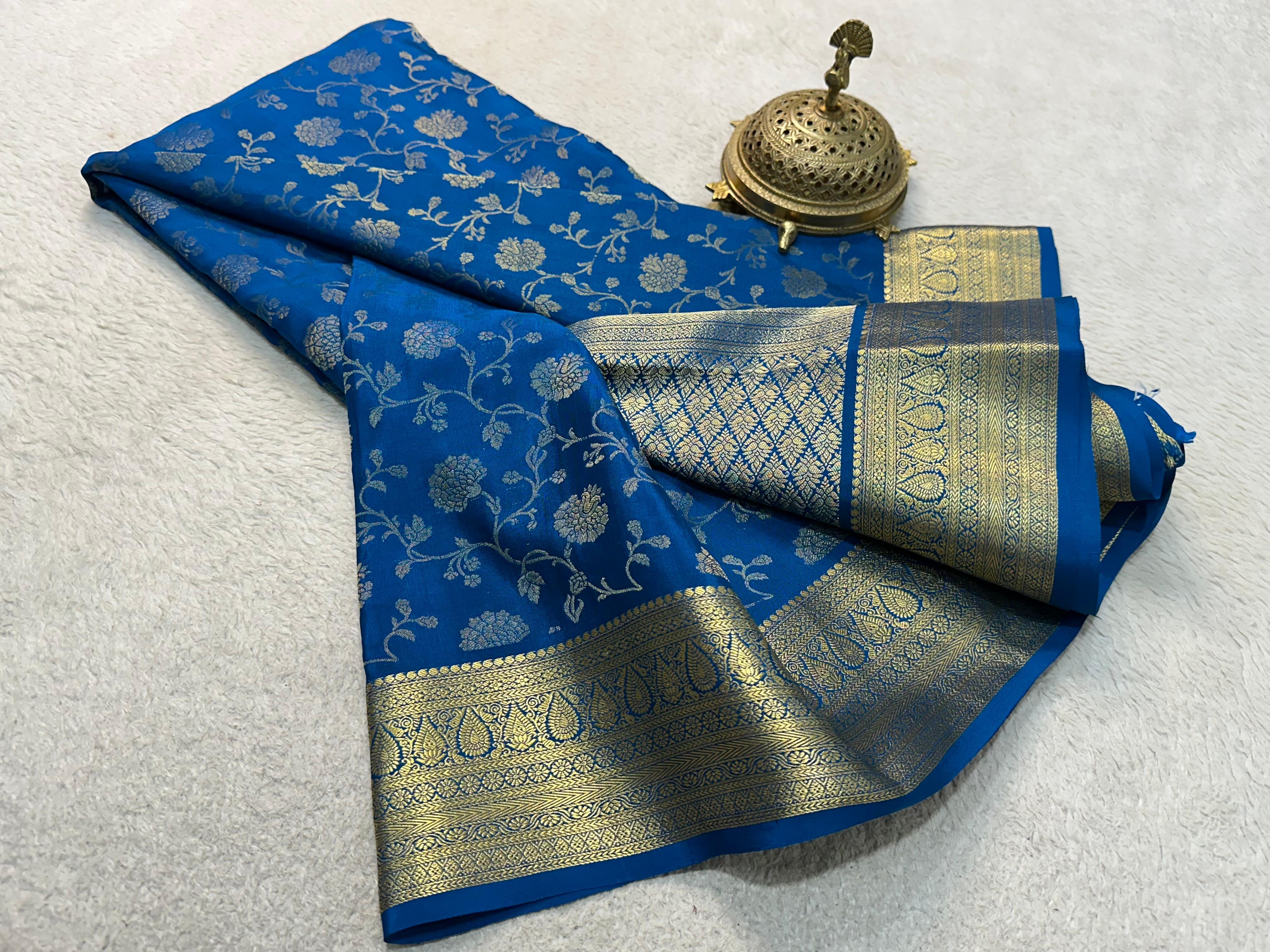 Mysore silk saree with Blouse for women