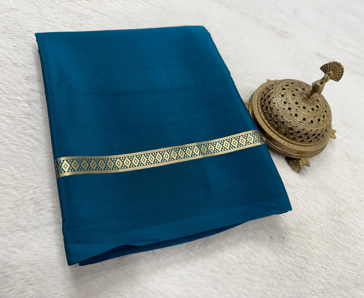Pure Mysore Silk sarees with a sleek Gap Bentex Border