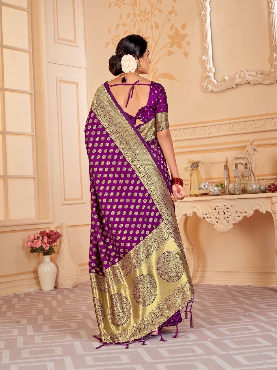 purple paithani pallu saree