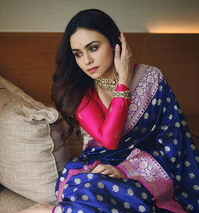 soft banarasi silk saree for women