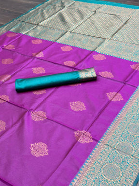 Pure Soft Silk Banarasi Multi Color Kawda technique With Ponderous Artistic Tradition Of Banaras | Vootbuy