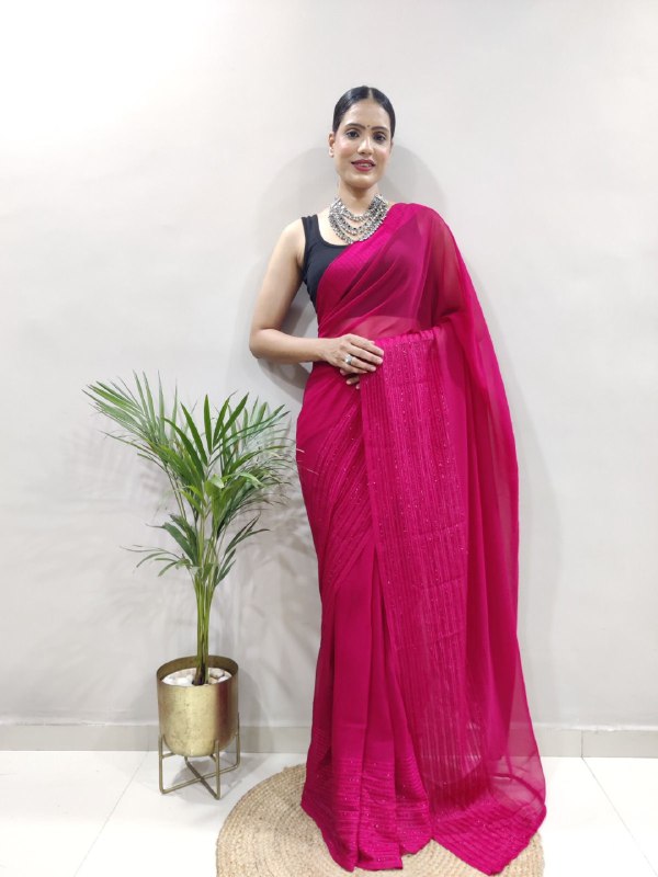 Soft Silk Pink Saree