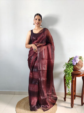 organza soft silk saree