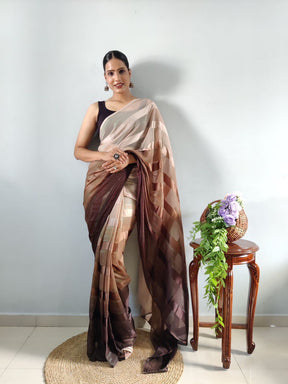 soft silk saree with woven blouse