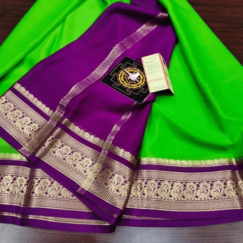 Handwoven Mysore Crepe Soft Silk Sarees – Luxurious Touch
