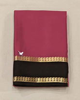 GORGEOUS Mysore Silk Sarees In Beautiful Zari Border In Rani  Colours!