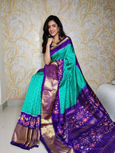 Ikkat Digital Printed Soft Silk Handloom Saree