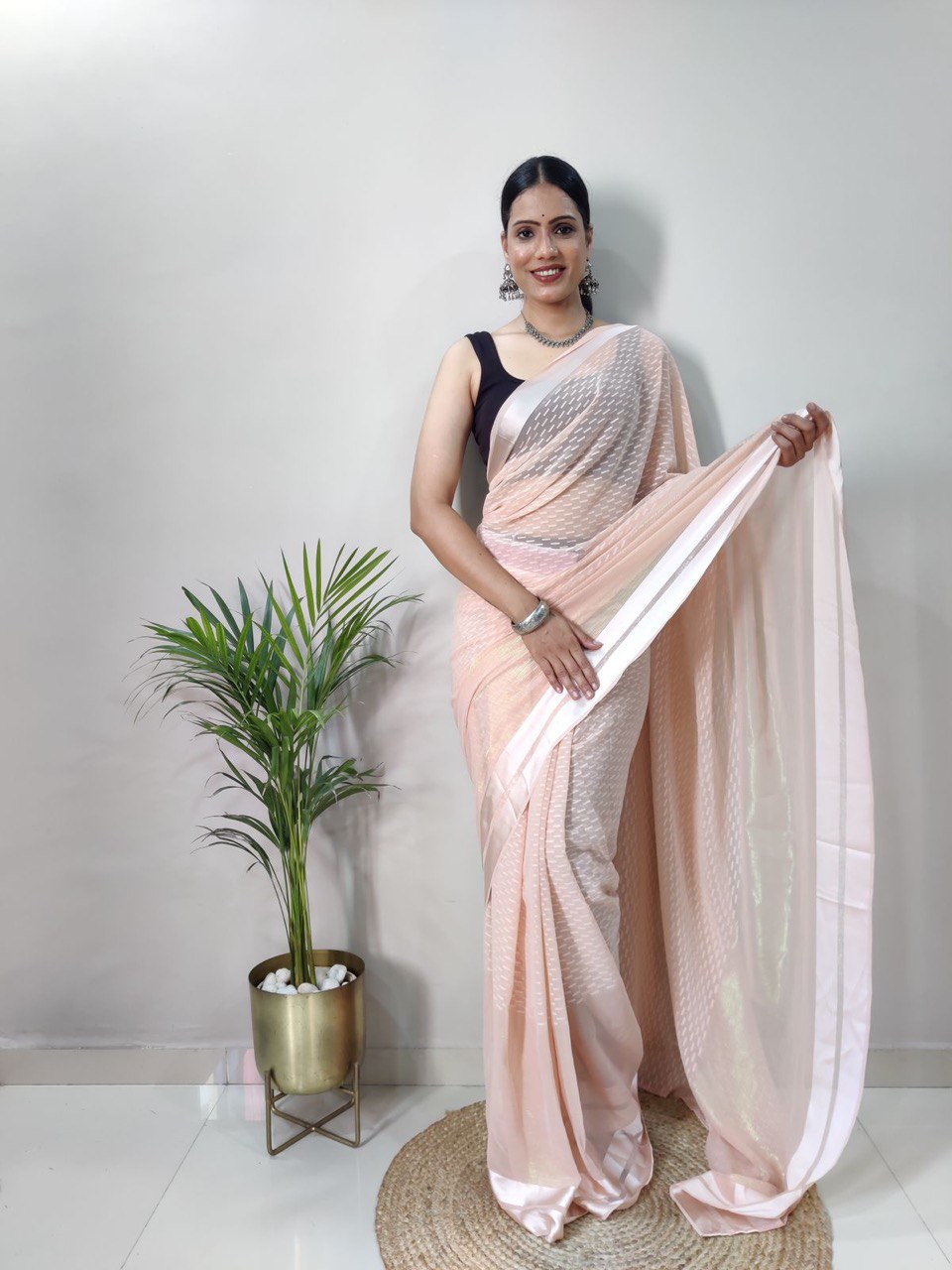 soft silk yellow saree