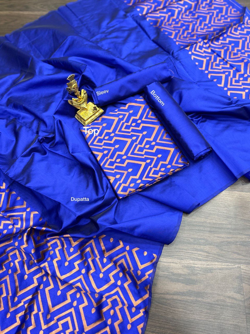 Banarasi Silk With Copper Pure Zari Kurta Set | Vootbuy