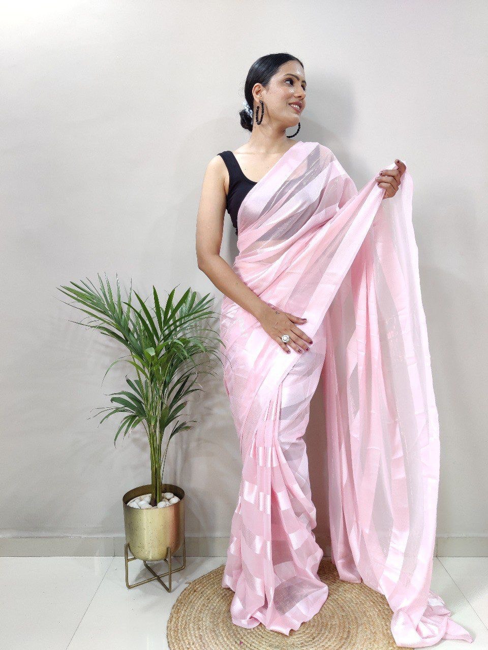 Light Pink silk saree