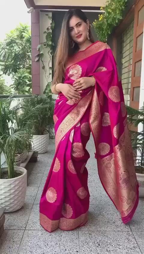 golden pure zari saree for women