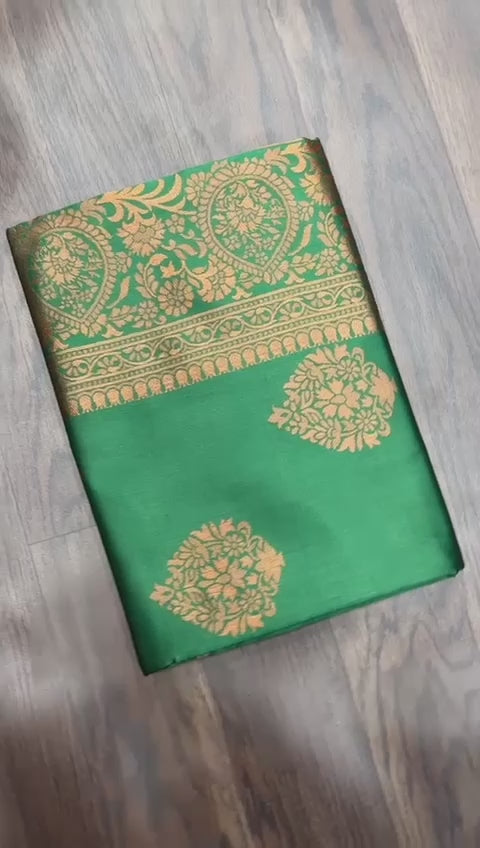silk saree with art silk blouse