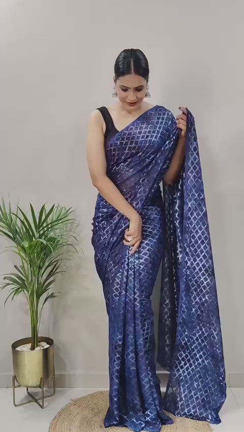 multi color beautiful soft silk saree for women