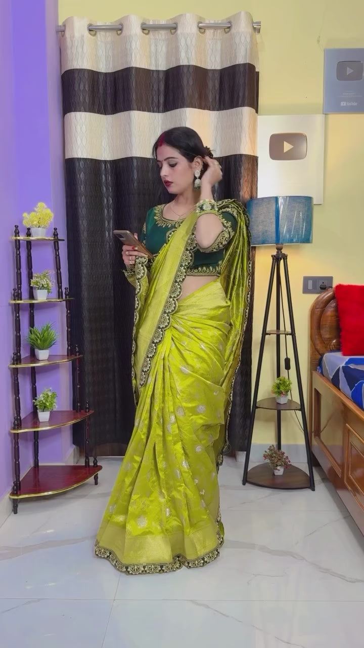 beautiful embroidery saree for wedding