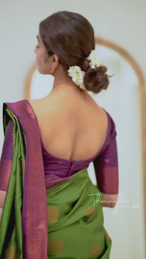 Pure Soft Silk Banarasi Saree: Captivating Kawda Work for a Distinctive Look