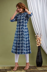 Floral Printed Women's Soft Cotton Kurti for Casual Wear - Vootbuy