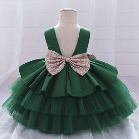 Baby Girls Net Birthday Party Green Dress by Vootbuy - 1 - 2 Yrs