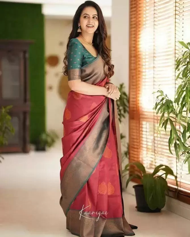 jacquard saree for women