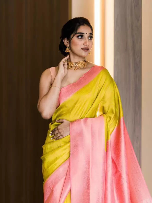 Elegant Festive Special Soft Lichi Silk Banarasi Saree, Perfect for Celebrations