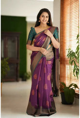 charming woven design kanjivaram soft silk saree