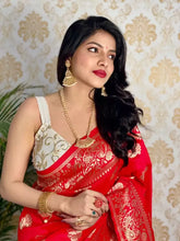 Full Heavy Brocade & Zari Weaving Pure Silk Paithani Saree by Vootbuy